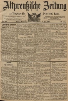 Altpreussische Zeitung, Nr. 168 Donnerstag 21 Juni 1892, 44. Jahrgang