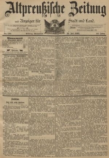 Altpreussische Zeitung, Nr. 170 Sonnabend 23 Juni 1892, 44. Jahrgang