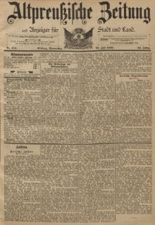 Altpreussische Zeitung, Nr. 174 Donnerstag 28 Juni 1892, 44. Jahrgang