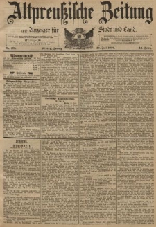 Altpreussische Zeitung, Nr. 175 Freitag 29 Juni 1892, 44. Jahrgang