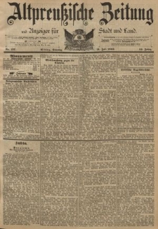 Altpreussische Zeitung, Nr. 177 Sonntag 31 Juni 1892, 44. Jahrgang