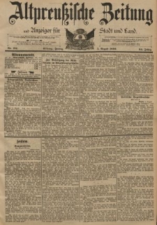 Altpreussische Zeitung, Nr. 181 Freitag 5 August 1892, 44. Jahrgang