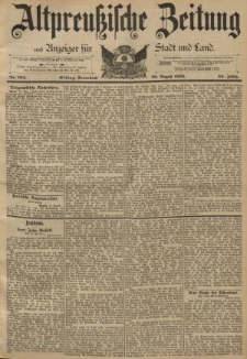 Altpreussische Zeitung, Nr. 194 Sonnabend 20 August 1892, 44. Jahrgang