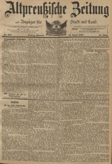 Altpreussische Zeitung, Nr. 203 Mittwoch 31 August 1892, 44. Jahrgang