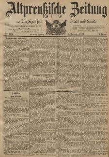 Altpreussische Zeitung, Nr. 205 Freitag 2 September 1892, 44. Jahrgang