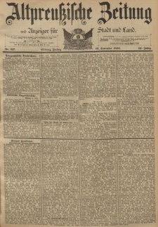 Altpreussische Zeitung, Nr. 217 Freitag 16 September 1892, 44. Jahrgang