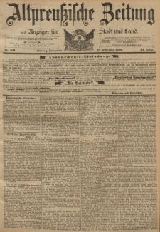 Altpreussische Zeitung, Nr. 224 Sonnabend 24 September 1892, 44. Jahrgang