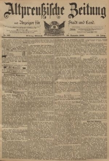 Altpreussische Zeitung, Nr. 227 Mittwoch 28 September 1892, 44. Jahrgang