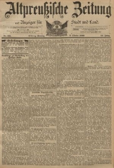 Altpreussische Zeitung, Nr. 231 Sonntag 2 Oktober 1892, 44. Jahrgang