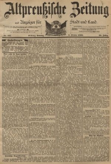 Altpreussische Zeitung, Nr. 237 Sonntag 9 Oktober 1892, 44. Jahrgang