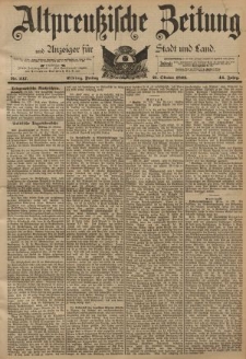 Altpreussische Zeitung, Nr. 247 Freitag 21 Oktober 1892, 44. Jahrgang