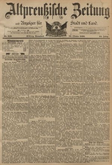 Altpreussische Zeitung, Nr. 248 Sonnabend 22 Oktober 1892, 44. Jahrgang