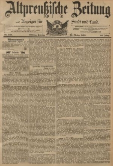 Altpreussische Zeitung, Nr. 249 Sonntag 23 Oktober 1892, 44. Jahrgang