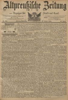 Altpreussische Zeitung, Nr. 252 Donnerstag 27 Oktober 1892, 44. Jahrgang
