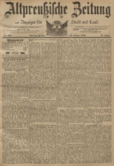 Altpreussische Zeitung, Nr. 253 Freitag 28 Oktober 1892, 44. Jahrgang