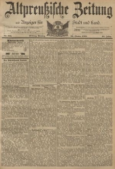 Altpreussische Zeitung, Nr. 255 Sonntag 30 Oktober 1892, 44. Jahrgang