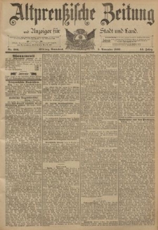 Altpreussische Zeitung, Nr. 260 Sonnabend 5 November 1892, 44. Jahrgang