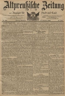 Altpreussische Zeitung, Nr. 266 Sonnabend 12 November 1892, 44. Jahrgang