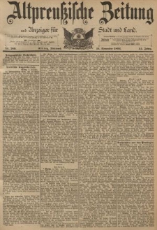 Altpreussische Zeitung, Nr. 269 Mittwoch 16 November 1892, 44. Jahrgang
