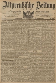 Altpreussische Zeitung, Nr. 271 Freitag 18 November 1892, 44. Jahrgang
