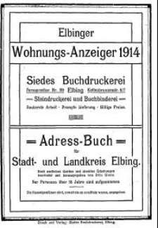 Elbinger Wohnungs-Anzeiger 1914