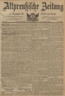 Altpreussische Zeitung, Nr. 275 Mittwoch 23 November 1892, 44. Jahrgang