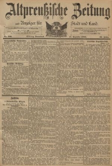 Altpreussische Zeitung, Nr. 296 Sonnabend 17 Dezember 1892, 44. Jahrgang