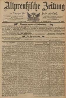 Altpreussische Zeitung, Nr. 301 Freitag 23 Dezember 1892, 44. Jahrgang