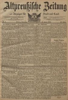 Altpreussische Zeitung, Nr. 8 Donnerstag 11 Januar 1894, 46. Jahrgang
