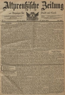 Altpreussische Zeitung, Nr. 9 Freitag 12 Januar 1894, 46. Jahrgang