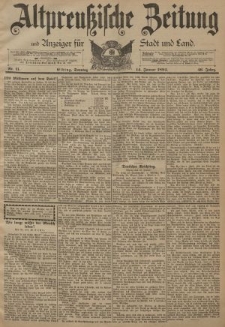 Altpreussische Zeitung, Nr. 11 Sonntag 14 Januar 1894, 46. Jahrgang