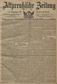 Altpreussische Zeitung, Nr. 12 Dienstag 16 Januar 1894, 46. Jahrgang