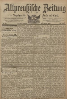 Altpreussische Zeitung, Nr. 23 Sonntag 28 Januar 1894, 46. Jahrgang