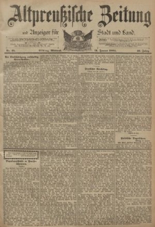 Altpreussische Zeitung, Nr. 25 Mittwoch 31 Januar 1894, 46. Jahrgang