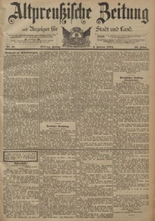 Altpreussische Zeitung, Nr. 27 Freitag 2 Februar 1894, 46. Jahrgang