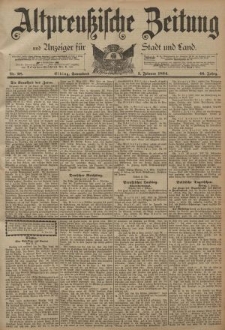 Altpreussische Zeitung, Nr. 28 Sonnabend 3 Februar 1894, 46. Jahrgang