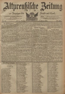 Altpreussische Zeitung, Nr. 30 Dienstag 6 Februar 1894, 46. Jahrgang