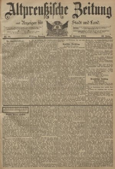 Altpreussische Zeitung, Nr. 35 Sonntag 11 Februar 1894, 46. Jahrgang