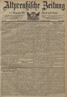 Altpreussische Zeitung, Nr. 39 Freitag 16 Februar 1894, 46. Jahrgang