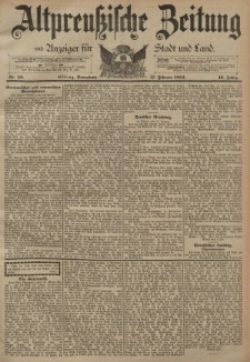 Altpreussische Zeitung, Nr. 40 Sonnabend 17 Februar 1894, 46. Jahrgang