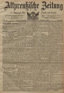 Altpreussische Zeitung, Nr. 46 Sonnabend 24 Februar 1894, 46. Jahrgang
