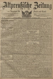 Altpreussische Zeitung, Nr. 48 Dienstag 27 Februar 1894, 46. Jahrgang