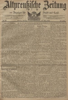 Altpreussische Zeitung, Nr. 65 Sonntag 18 März 1894, 46. Jahrgang