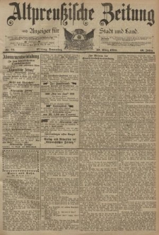 Altpreussische Zeitung, Nr. 72 Donnerstag 29 März 1894, 46. Jahrgang