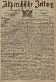 Altpreussische Zeitung, Nr. 101 Mittwoch 2 Mai 1894, 46. Jahrgang