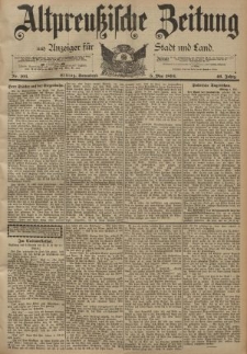 Altpreussische Zeitung, Nr. 103 Sonnabend 5 Mai 1894, 46. Jahrgang