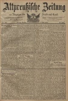 Altpreussische Zeitung, Nr. 105 Dienstag 8 Mai 1894, 46. Jahrgang