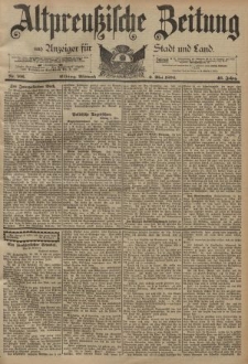 Altpreussische Zeitung, Nr. 106 Mittwoch 9 Mai 1894, 46. Jahrgang