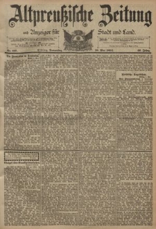 Altpreussische Zeitung, Nr. 107 Donnerstag 10 Mai 1894, 46. Jahrgang