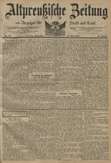 Altpreussische Zeitung, Nr. 112 Donnerstag 17 Mai 1894, 46. Jahrgang